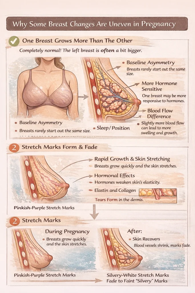 Why Some Breast Changes are Uneven in Pregnancy