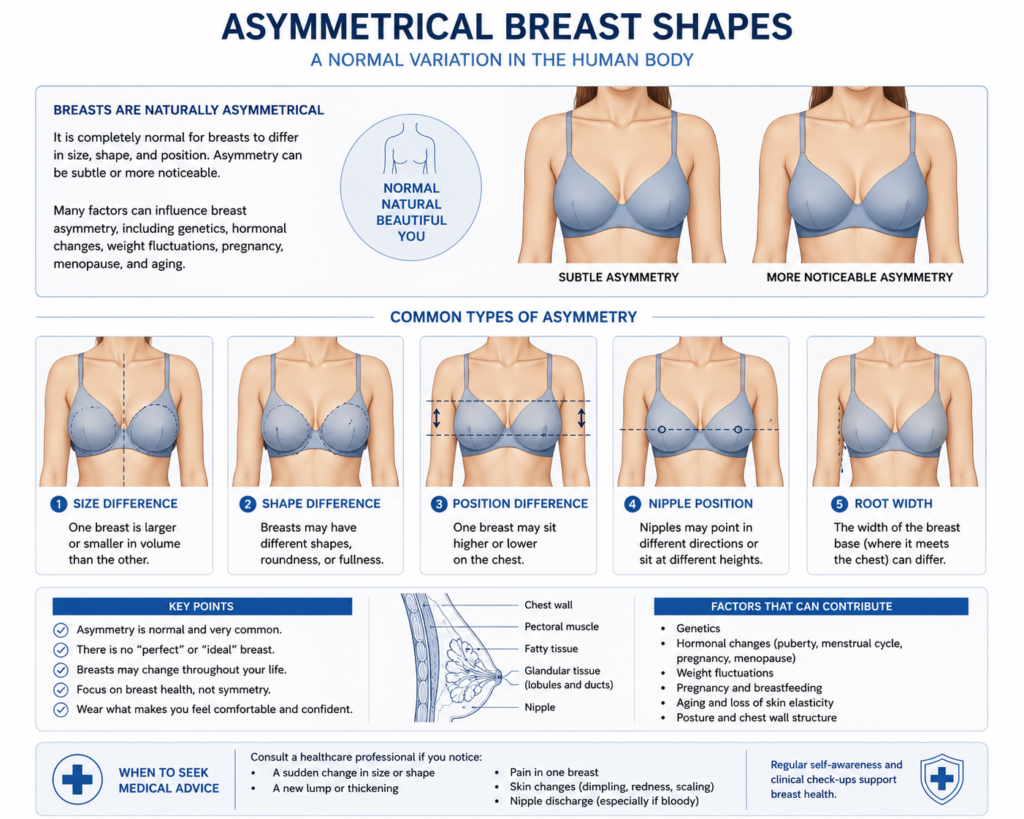 Asymmetrical Shape Breasts
