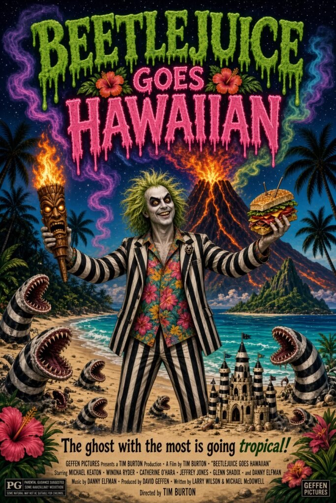 Beetlejuice 3 Goes Hawaiian Movie Poster