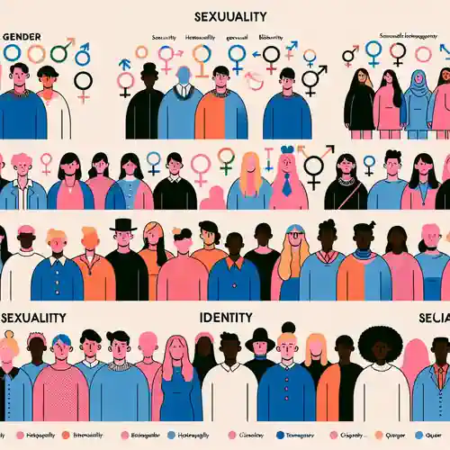 Illustration celebrating gender identity and human diversity